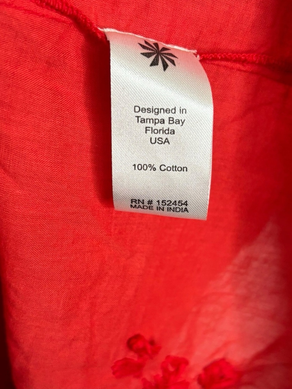 Karyn Seo Cotton Embroidered Long Sleeve Light Weight Button Up Blouse Large - Picture 5 of 11